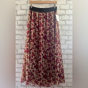 NEW!!! LulaRoe Lucy Floral Print Skirt Size Small Floor Length